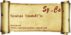 Szalai Csobán névjegykártya