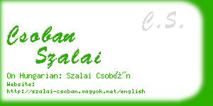 csoban szalai business card